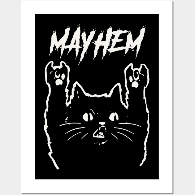 mayhem metal cat Wall Art by bubur ayam